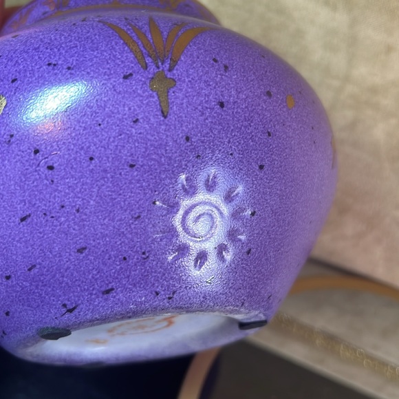 Vintage Art Deco Style Ecco Nova Medieval Monarch Porcelain Planter 4.75” Purple - Picture 5 of 8